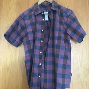 Mens Patagonia organic s/s plaid shirt M